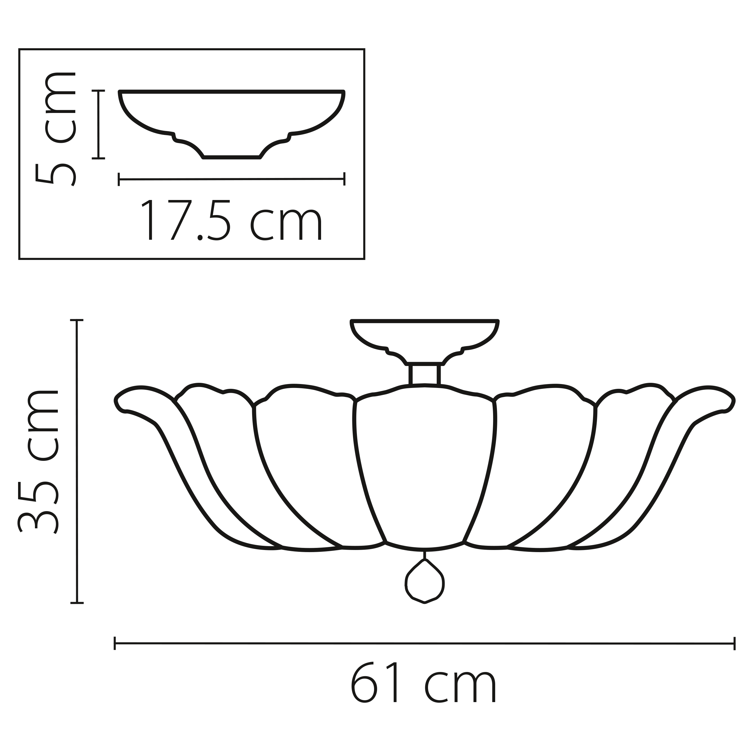 Схема с размерами Lightstar 705134